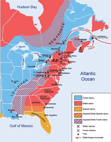 Map Of North America French And Indian War