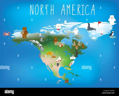 Map Of North America Landmarks