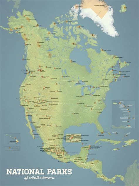 Map Of North America National Parks