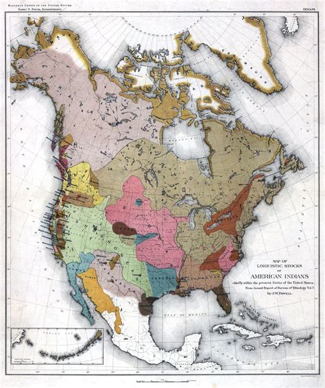 Native American Tribes Map of North America Travel Around The World