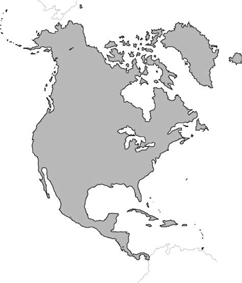 Map Of North America Outline