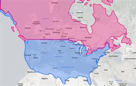 Map Of North America Over Europe