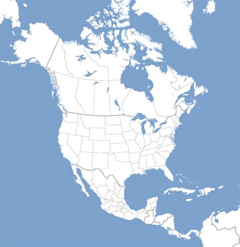 Map Of North America Png