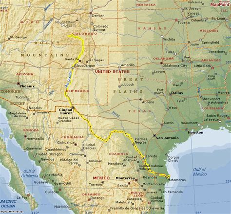 Map Of North America Rio Grande