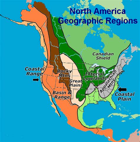 Map Of North America Regions 88 World Maps