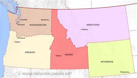 Map Of Northwest Usa