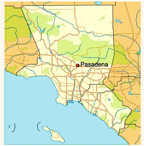 Map Of Pasadena California Usa