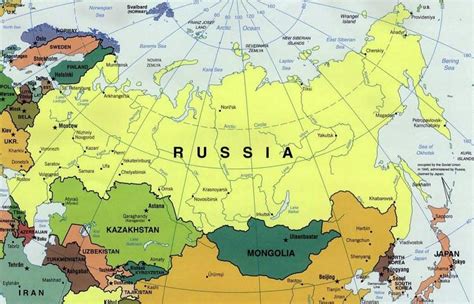 Map Of Russia And Neighbouring Countries