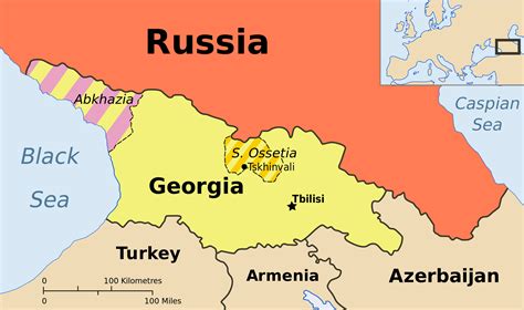 Map Of Russia Georgia