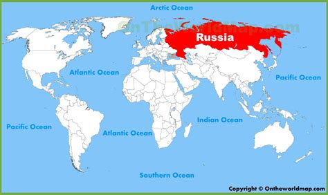 Map Of Russia In World Map