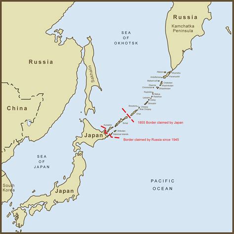 Map Of Russia Japan