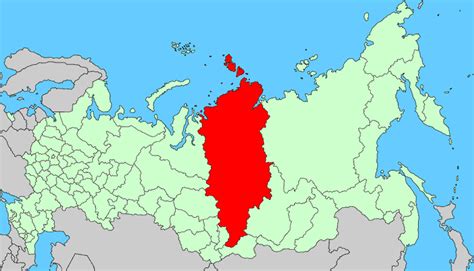 Map Of Russia Krasnoyarsk
