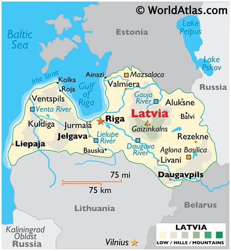 Map Of Russia Latvia