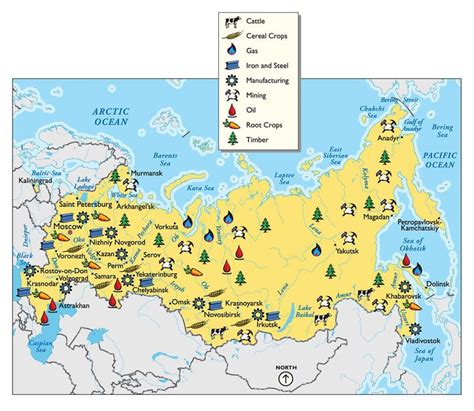 Map Of Russia Natural Resources