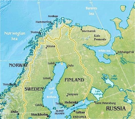 Map Of Russia Norway