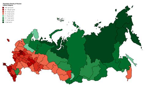 Map Of Russia Population