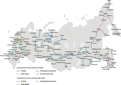 Map Of Russia Rail Network