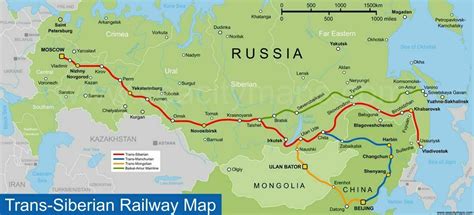 Map Of Russia Trans Siberian Railway