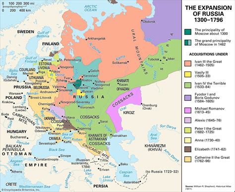 Map Of Russia Under Peter The Great