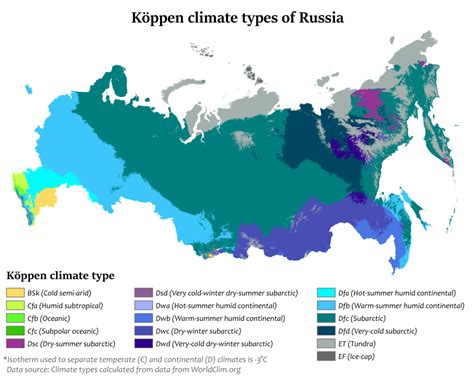 Map Of Russia&#039;s Climate Zones