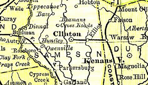 Map Of Sampson County North Carolina