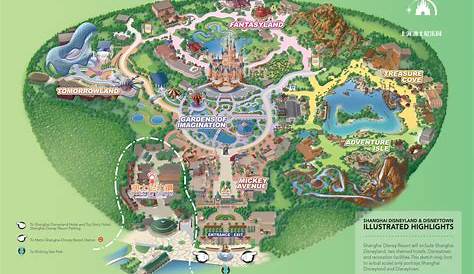 Map of Shanghai Disneyland and Disneytown | Shanghai Disney Just