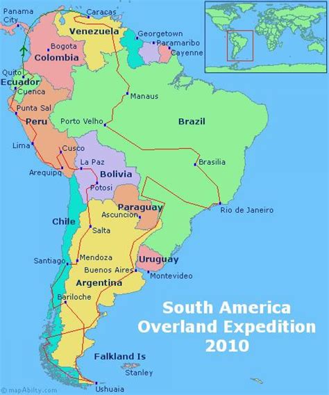 Map Of South America Rio De Janeiro