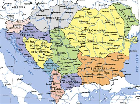 Map Of South Eastern Europe