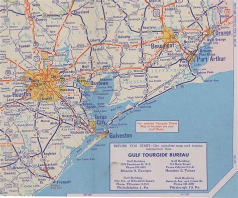 StepMap Southeast Texas Cities 100,000+ Landkarte für USA