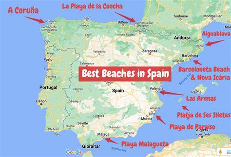 Map Of Spain Beaches
