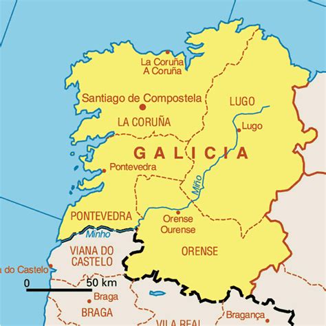 Map Of Spain Galicia