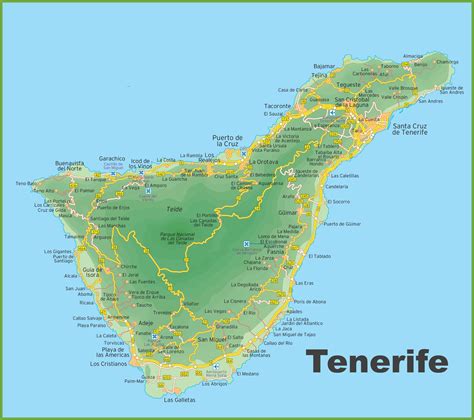 Map Of Spain Tenerife