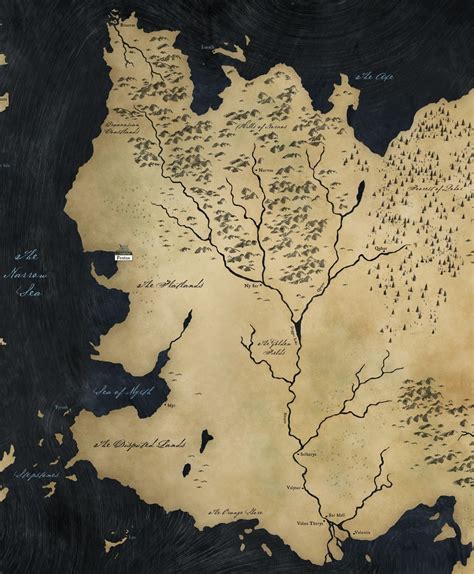 Map Of The Free Cities Game Of Thrones