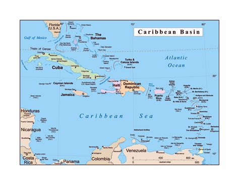 Map Of United States And Caribbean Islands