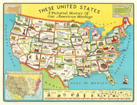 United States map, vintage map download, antique map, history geography