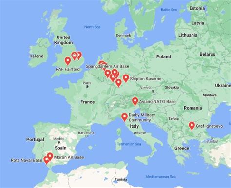 Map Of Us Military Bases In Europe