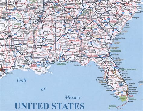 Map Of Us South East Coast