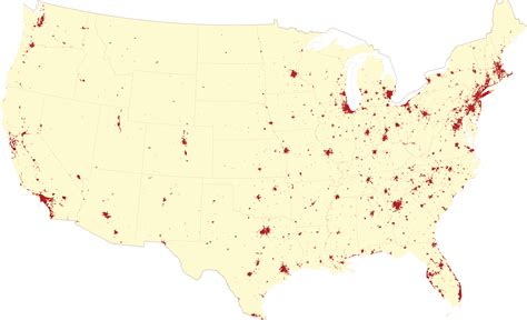 Map Of Us Urban Areas