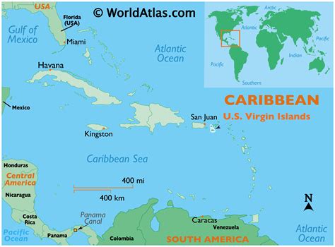 Map Of Us Virgin Islands And Bahamas