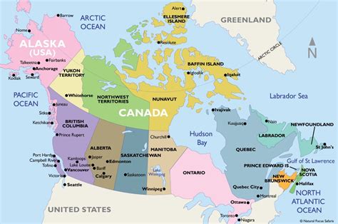 Map Of Usa Alaska And Canada