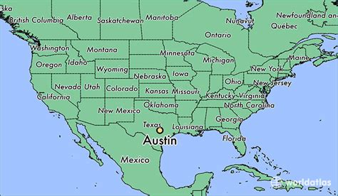 Map Of Usa Austin Texas