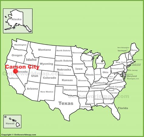 Map Of Usa Carson City