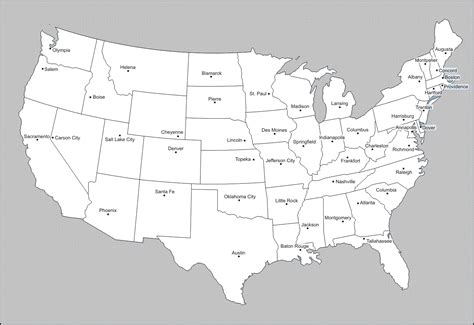 Map Of Usa Free Printable