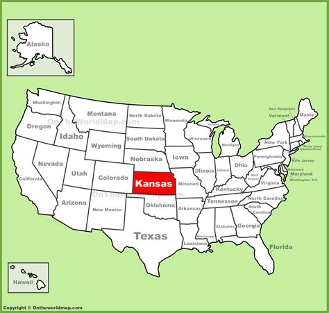 Map Of Usa Kansas
