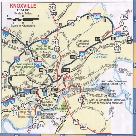 Map Of Usa Knoxville