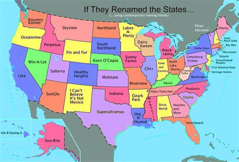 Map Of Usa Naming States