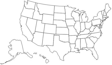 Map Of Usa Not Labeled