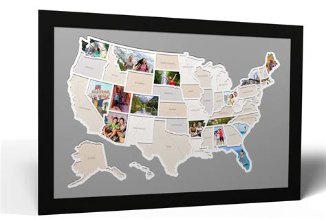 Map Of Usa Picture Frame
