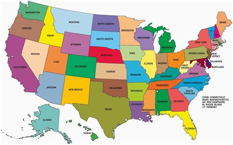 Map Of Usa Showing States