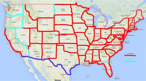 Map Of Usa With Borders